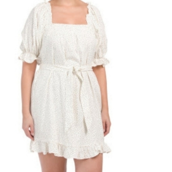 NWT Eloquii Plus Size Boho Dress in Polka Dot - Picture 3 of 8